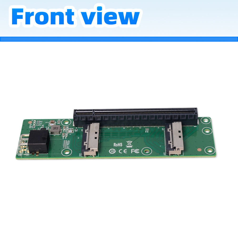 Speedier 2 x MCIO 8i to PCIe 1 - Pcie 5.0 Gpu Riser Cable recension och pris